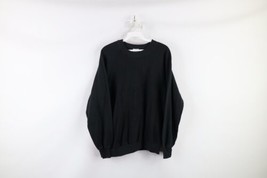 Vintage 90s Dickies Mens Size Large Faded Blank Crewneck Sweatshirt Black USA - £46.68 GBP
