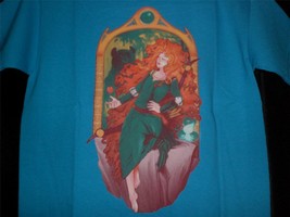 TeeFury Disney YOUTH MEDIUM &quot;Highland Tapestry&quot;Brave Merida Art Nouveau ... - £10.27 GBP