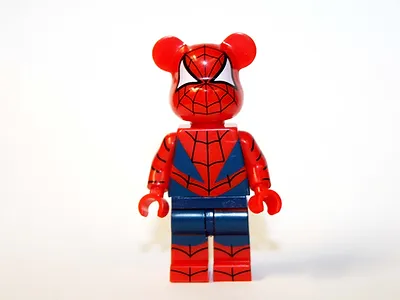 BBStore Minifigure Custom SpiderBear SpiderMan Bearbricks Cartoon - £4.98 GBP