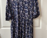 Natural Life Stella V Neck Tunic Floral Dress Multicolored Size XL Blue ... - £28.80 GBP