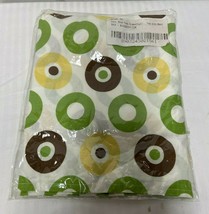 Bacati Mod Dots White Crib Skirt Green Yellow Brown Circles - £16.47 GBP