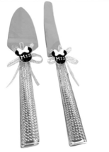 Gay Mrs And Mrs Minnie Wedding Cake Knife and Server Mouse Wedding Set - $39.97