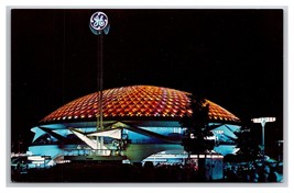 General Electric Pavilion At Night New York World&#39;s Fair 1964 Chrome Postcard Z8 - £3.58 GBP