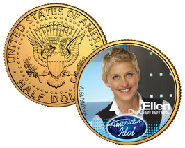 Ellen De Generes ** American Idol 2009 ** Jfk Half Dollar 24K Gold Plated Us Coin - £7.41 GBP