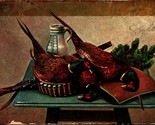 Dead Pheasant Hunting Bird Rifle Still Life Art UNP 1910s DB Postcard - $6.88