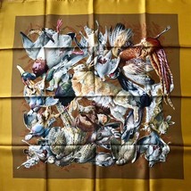Genuine Hermes Scarf - Gibiers - Henri de Linares - Vintage - $299.00