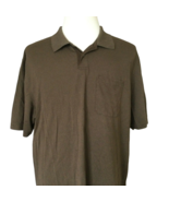 Men&#39;s Van Heusen Short-Sleeve Brown Polo Shirt Large XXL 2XL - $25.19 CAD