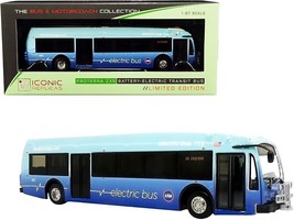 Proterra ZX5 Battery-Electric Transit Bus #65 &quot;Chicago&quot; (Illinois) Blue &quot;The Bu - £47.49 GBP