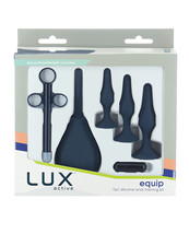 Lux Active Equip Silicone Anal Training Kit - Dark Blue - $48.00