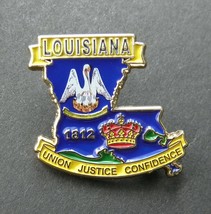 Louisiana 1812 Us State Map Lapel Hat Pin Badge 1 Inch Union Justice Confidence - £4.40 GBP