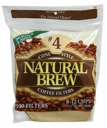 Cone Style BROWN #4 COFFEE MAKER FILTERS 8 10 12 cup CoffeeMaker NATURAL... - $287.63 MXN