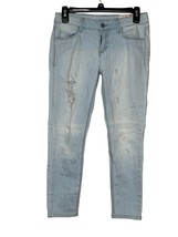Siwy Women&#39;s Jeans  Mid-Rise Skinny Distressed Stretch Denim Light Blue 26 - £18.59 GBP
