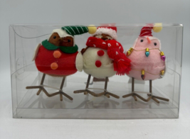 2023 Target Christmas 3pc Featherly Friends Fabric Bird Figurine Set  Wondershop - £15.28 GBP