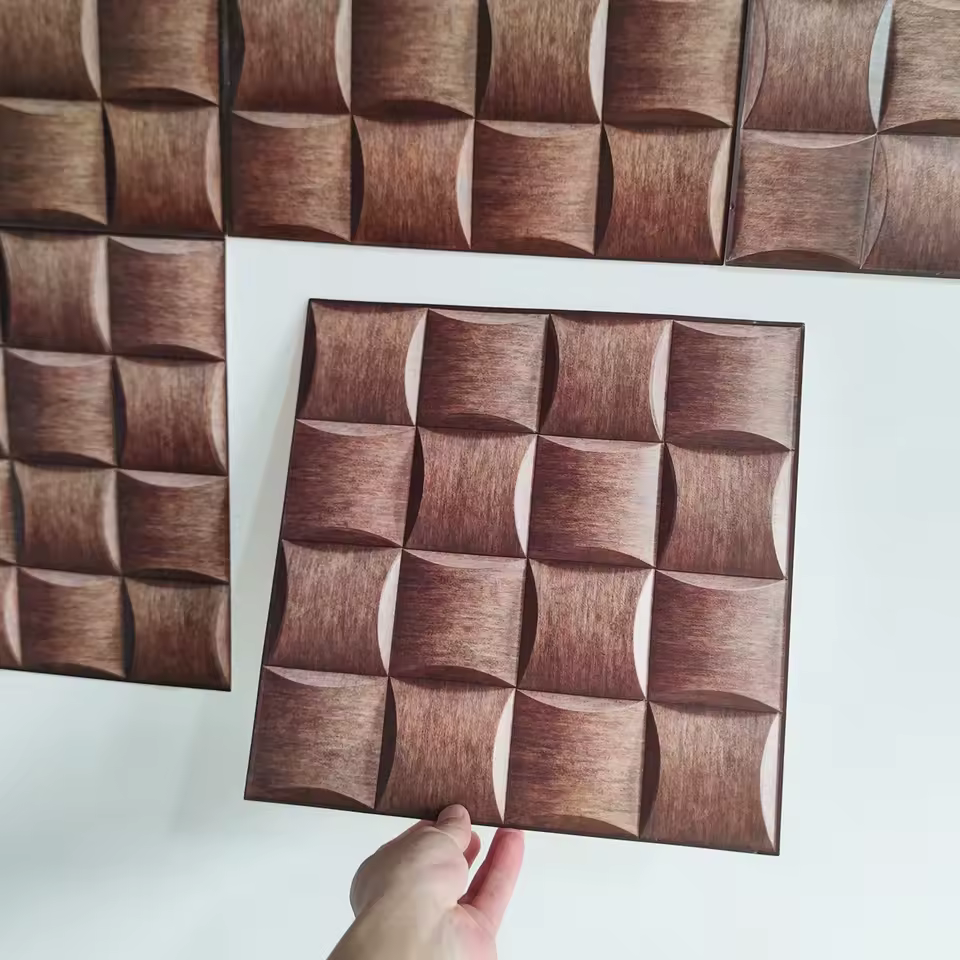 20pcs - Brown Square Peel and Stick Wall Tiles - $698.25 MXN