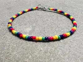 Rainbow Seed Bead Bracelet, Pride Bracelet, Colorful Bracelet, Simple Bracelet,  - £12.90 GBP