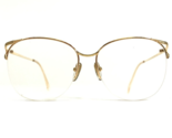 Vintage Cheryl Tiegs Eyeglasses Frames 79 YG Oversized Gold Half Rim 57-... - $41.88