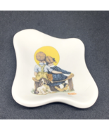 Ring and Pin Trinket Dish Bowl Plate Norman Rockwell 3&quot; x 2.5&quot; Small Org... - £7.90 GBP