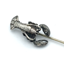 LOBSTER lapel stick pin - vintage sterling silver figural sea life beach Maine - £19.98 GBP