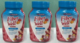 3x Vitafusion Fiber Well Sugar-Free Fiber Supplement Gummies 270 Count E... - £25.39 GBP