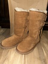Size 5 Ugg Allegra Bow li Chestnut Women's Boots 1102931 BNIB - $197.99