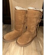 Size 5 Ugg Allegra Bow li Chestnut Women's Boots 1102931 BNIB - $197.99