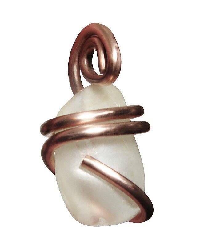 Real Crystals, Rainbow Moonstone Necklace, Crown Chakra Pendant, Empathy... - $42.77