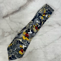 Vintage Disney Unlimited Tie Mickey Mouse Navy Train Musical Instruments Knight - £19.51 GBP