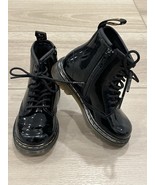 Dr Martens 1460 Toddler Lace Up Fashion Boot Black Patent Size 8 - $33.63 CAD