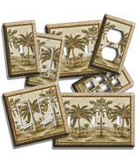 EXOTIC FLORIDA PALM TREES DUNES LIGHT SWITCH OUTLET WALL COVER PLATES HO... - £8.91 GBP+