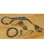 Vintage Ethnic Jewelry Turkish Evil Eye Protection Beaded Necklace Brace... - $34.23 CAD