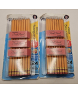 48 PENCILS SHARPENED Wood #2 HB Break &amp; Smudge Resistant Lead + 6 Pink E... - £6.55 GBP