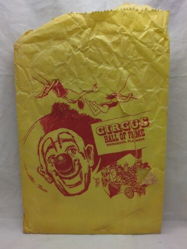 Vintage Circus Hall Of Fame Sarasota Florida Bag 10&quot; X 7&quot; - $21.77