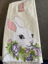Spring Gatherings Easter Bunny Set Of 2 Kitchen Towels 100% Cotton New - £11.38 GBP