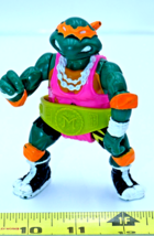 Teenage Mutant Ninja Turtles Shell Slammin&#39; Mike Action Figure Playmates w/belt - £15.56 GBP