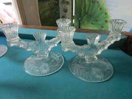 Depression Glass Cambridge Keyhole Martinsville Prelude Paden City Candleholder - £20.67 GBP+