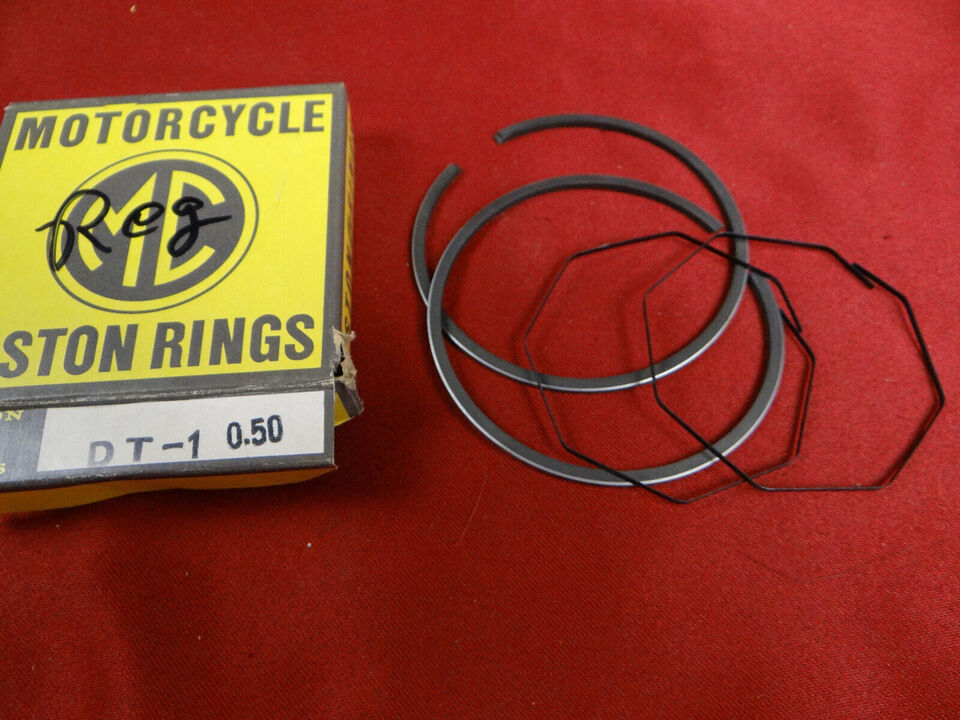 4 Yamaha (MC Brand) Piston Ring Sets, 2nd OS, 1968-70 DT1, 214-11601-22-00 - $16.96