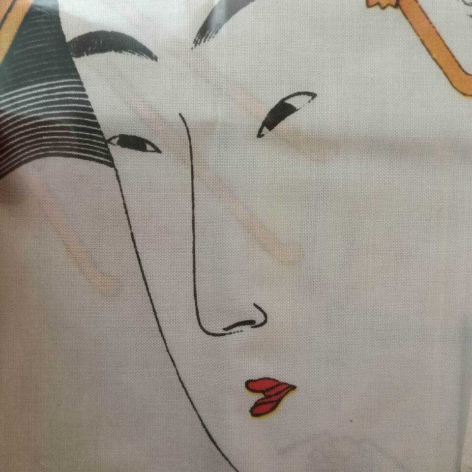 Vintage Handkerchief Ukiyoe #1 From Japan, New In Package, Suitable For Framing Item image 3