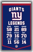 New York Football Team Memorable Flag 3x5ft Giants Legends Banner - $18.00