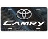 Toyota Camry Inspired Art White on Carbon FLAT Aluminum Novelty License ... - $17.99
