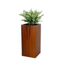 Catleza 11&quot; Composite Self-Watering Square Planter Box - High - Dark Wood - £40.67 GBP