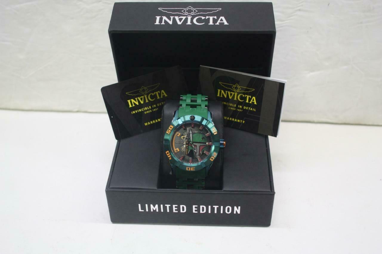 Men's Invicta Green Lted. Edition Star Wars Boba Fett Automatic Watch 26545 NIB - $224.40