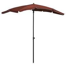 Garden Parasol Terracotta Fabric (100% polyester), steel - $2,001.96 MXN