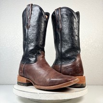 Lane Capitan Mens Cowboy Boots FT WORTH 8 E Brown Leather Square Toe Wes... - $118.80