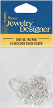 Bright Silver Box Chain  Silver Plated  18 Inch  Craft Beads - £12.95 GBP