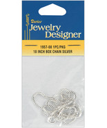 Bright Silver Box Chain  Silver Plated  18 Inch  Craft Beads - $17.18