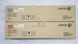 2 OEM Xerox WorkCentre 7132,7232,7242 Cyan &amp; Magenta Toners 006R01264,00... - $84.15