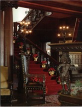 Mark Twain&#39;s Grand Stairs Rockcliffe Mansion Hannibal MO Postcard PC398 - £3.97 GBP