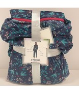 JACLYN Two piece Super Soft Velour Pajama Set Superspan NEW Large Navy Blue - $214.19 MXN