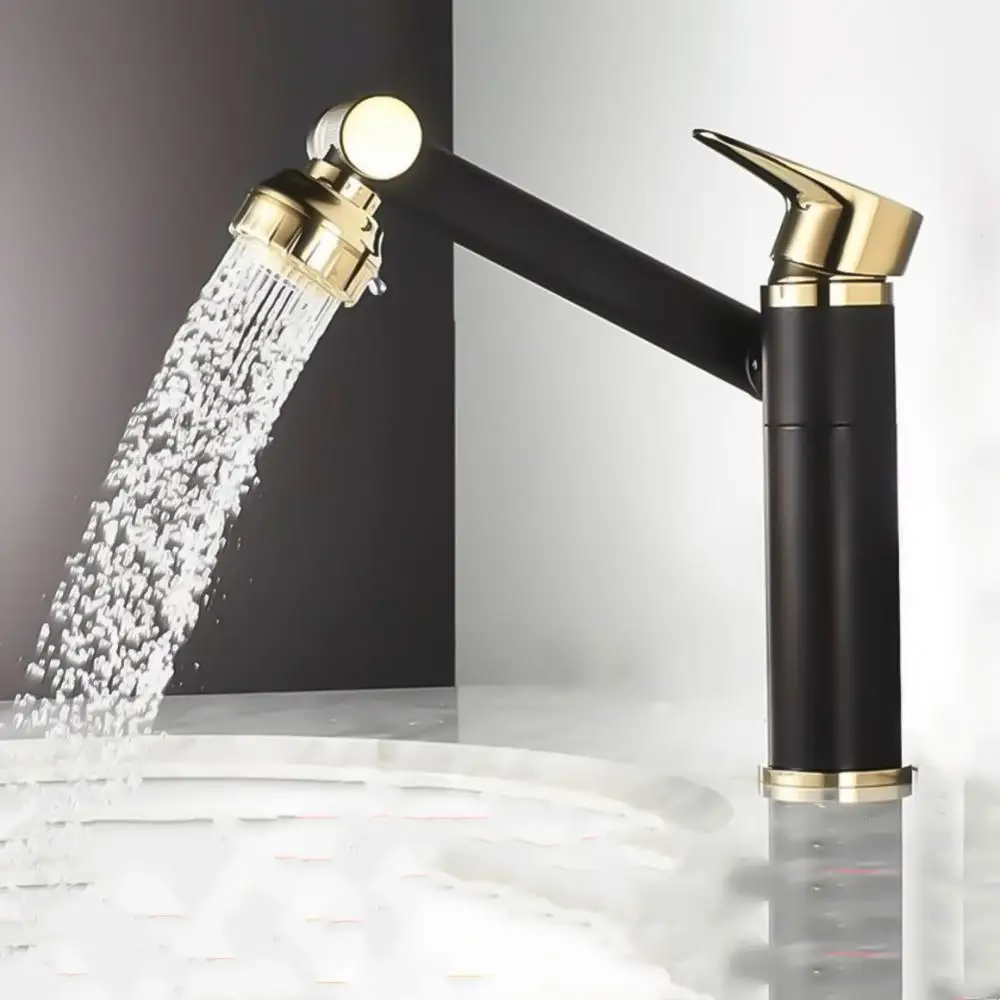 House Home Basin Faucet Water Tap Bath 1080 Degree Swivel Sliver Bathroom Faucet - £43.88 GBP