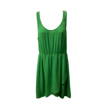 Silence + Noise Womens Faux Wrap Dress Green Mini Lined Scoop Cut Out M - £15.04 GBP